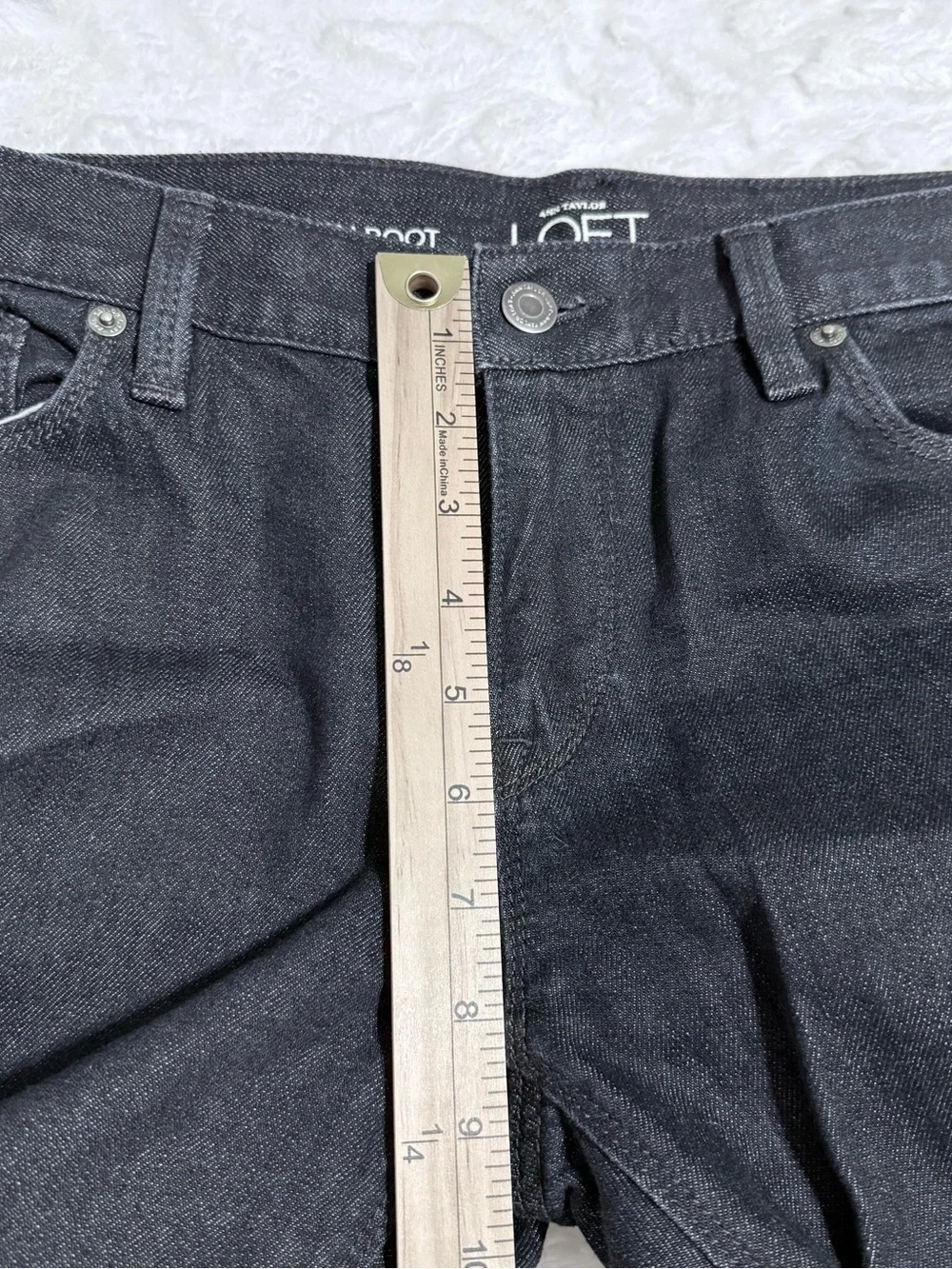 LOFT Dark Wash Denim Women's Boot Cut Jeans - Size 12 - NWOT - Picture 8 of 14